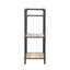 3 bibliothèques en chêne antique et aspect gris sableux. Tablettes en métal. Solution de rangement moderne. 26 po x 36 po, 14 po. Tablette de 24 lb. Polyvalent pour les livres et les décorations.
