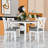 5-Piece Dining Table Set with Compact Table and 4 Upholstered Chairs for Small Spaces