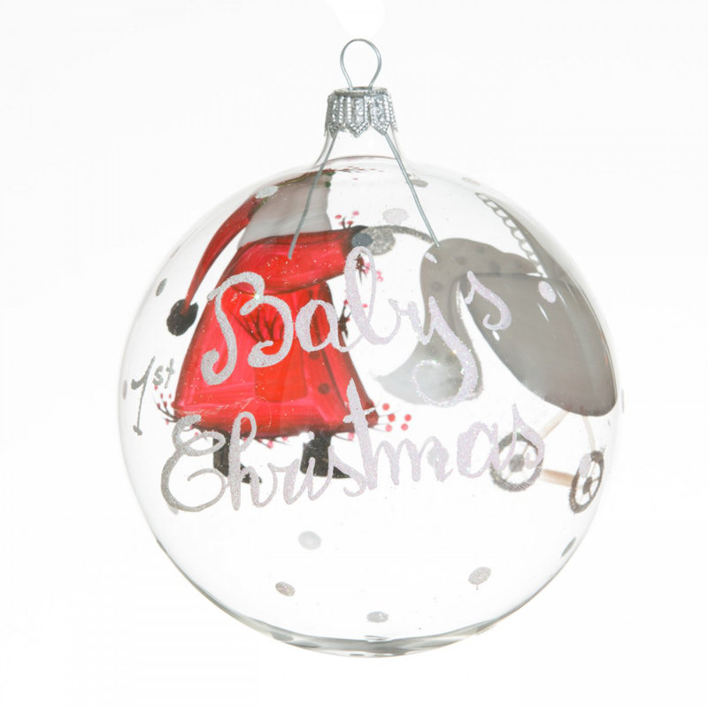 Old St. Nick 4'' Handmade Glass People Ball Ornament