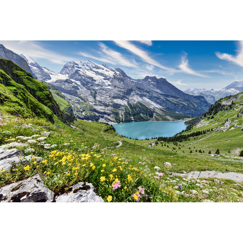 Hardison Lake Oeschinensee by Marcel Krauss - Wrapped Canvas Print, 30cm H x 46cm W x 3.8cm D