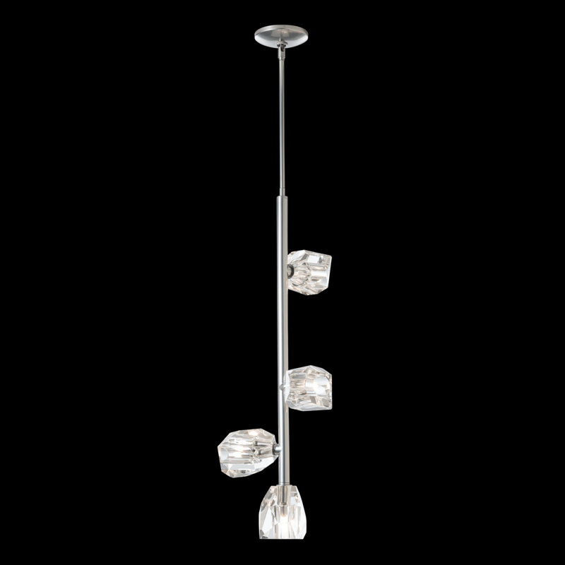Luminaire suspendu géométrique unique à 4 lumières Gatsby, Encre