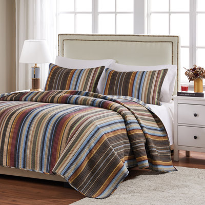 Greenland Home Fashions Durango Earth 3-Piece Queen Size Quilt Set 90x90 + 20x26 (2)