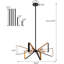 Luminaire suspendu doré 6 lumières Tietjen
