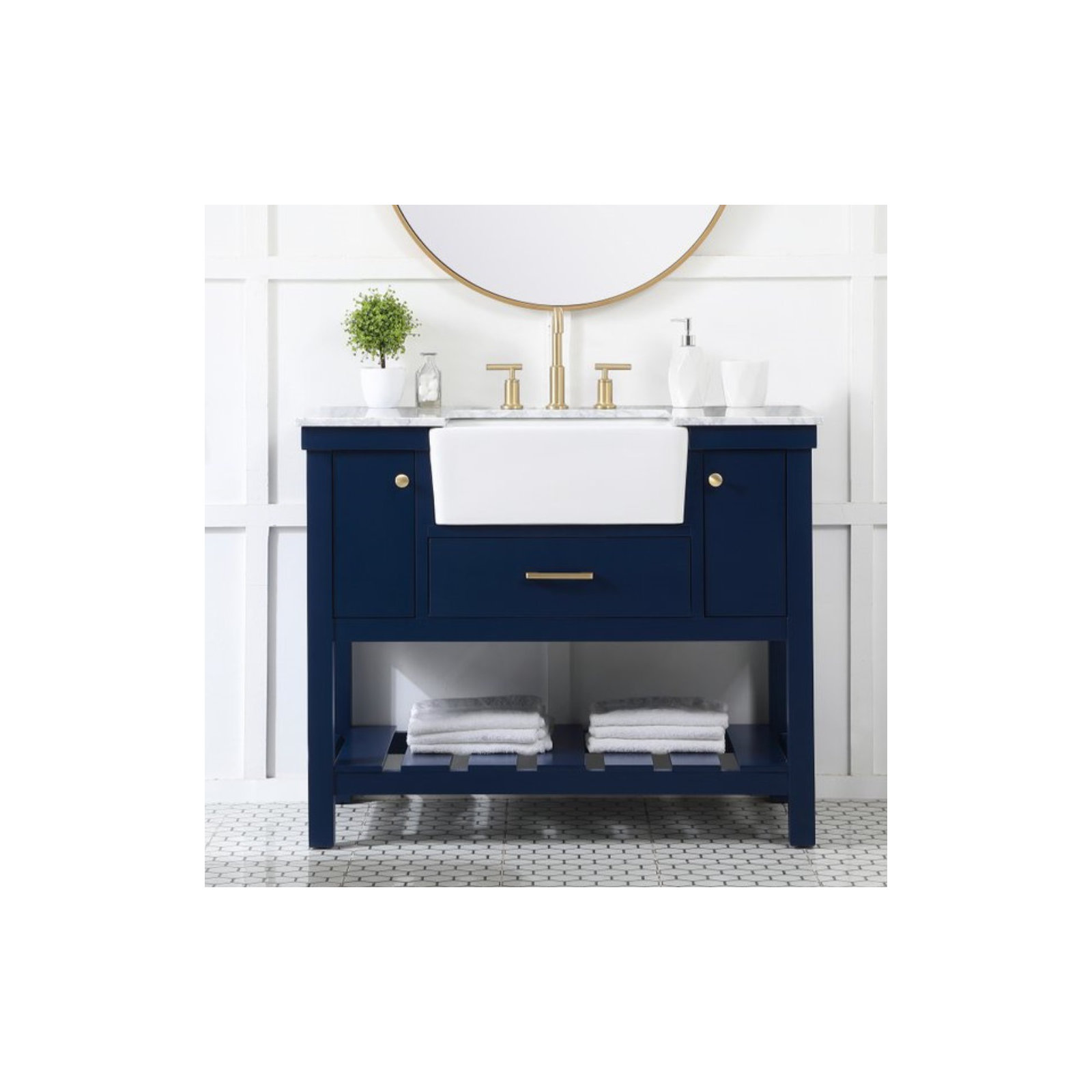 Pelaghia 42'' Single Bathroom Vanity, Blue