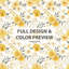 Ensemble d'édredon 6 pièces Country Farmhouse - Ensemble de literie et coussin décoratif jaune floral-131229675