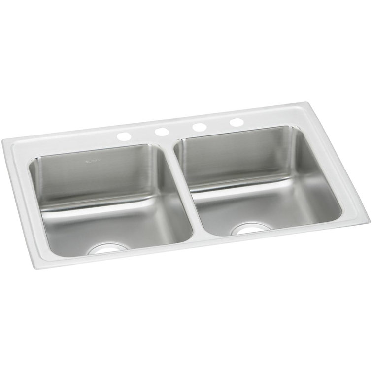 Celebrity 33" L x 19.5" W Double Basin Drop-in Kitchen Sink