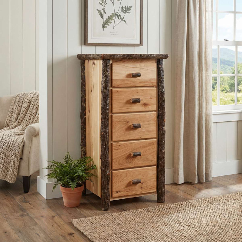 Coffre de rangement Fireside Lodge Hickory - Premium - Naturel, Noyer traditionnel
