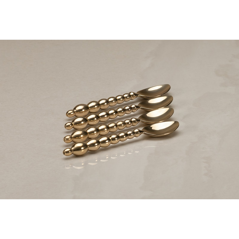 Esters Brass Coffee Spoon, Gold