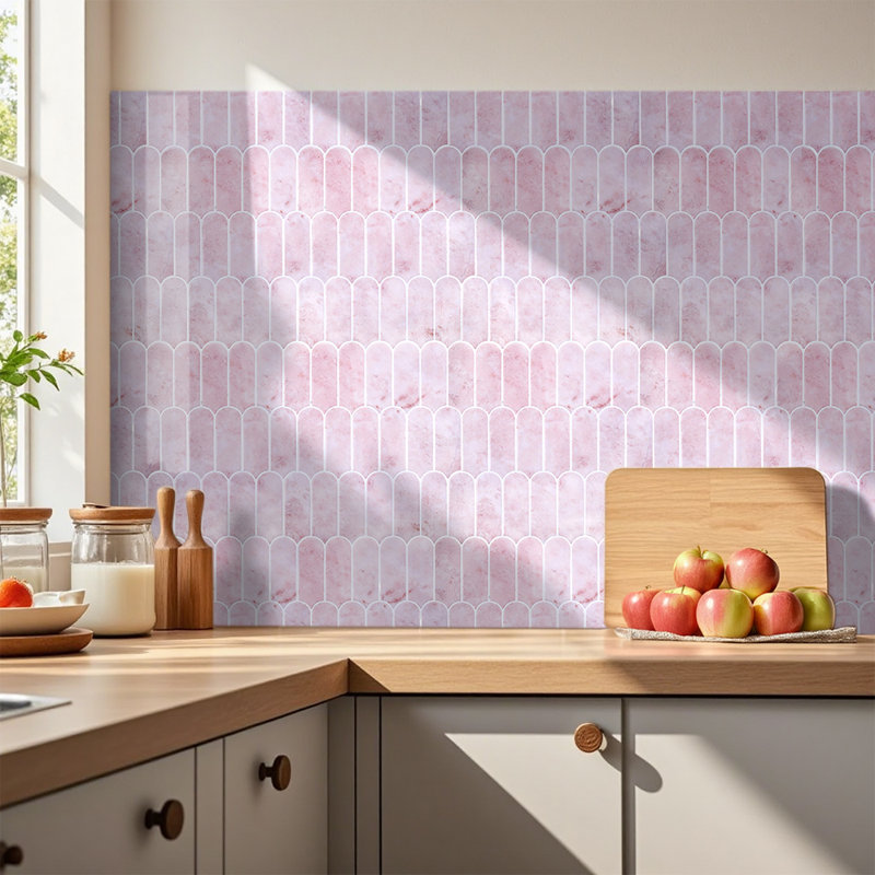 30.5 x 30.5 cm PET/PU Tile , Light Pink