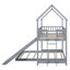 Lit superposé House avec glissière et échelle intégrée, garde-corps sur toute la longueur-107227790