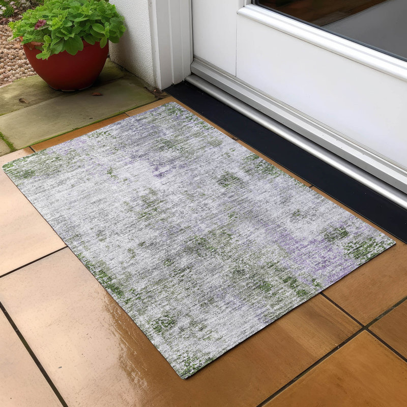 Chaquana Flatweave Abstract Indoor / Outdoor Rug, Rectangle 1'8" x 2'6"