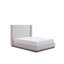 Lit à oreilles tapissier Hosford / lit plateforme tapissier à base de bois / tête de lit de 53,1 po de hauteur / minimaliste / rusticité / aucun sommier nécessaire / grand / blanc crème / pas de bruit-608232041