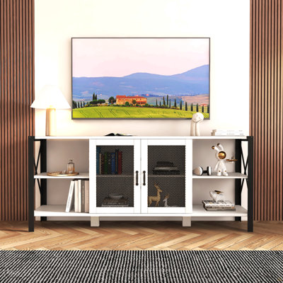 TV Stands Industrial TV Stand Farmhouse TV Stand 80 Inch Television Stand