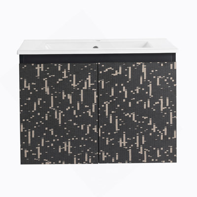 24'' Floating Wall-Mounted Bathroom Vanity With Ceramics Sink