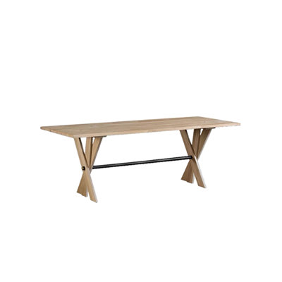 Solid wood copper art dining table