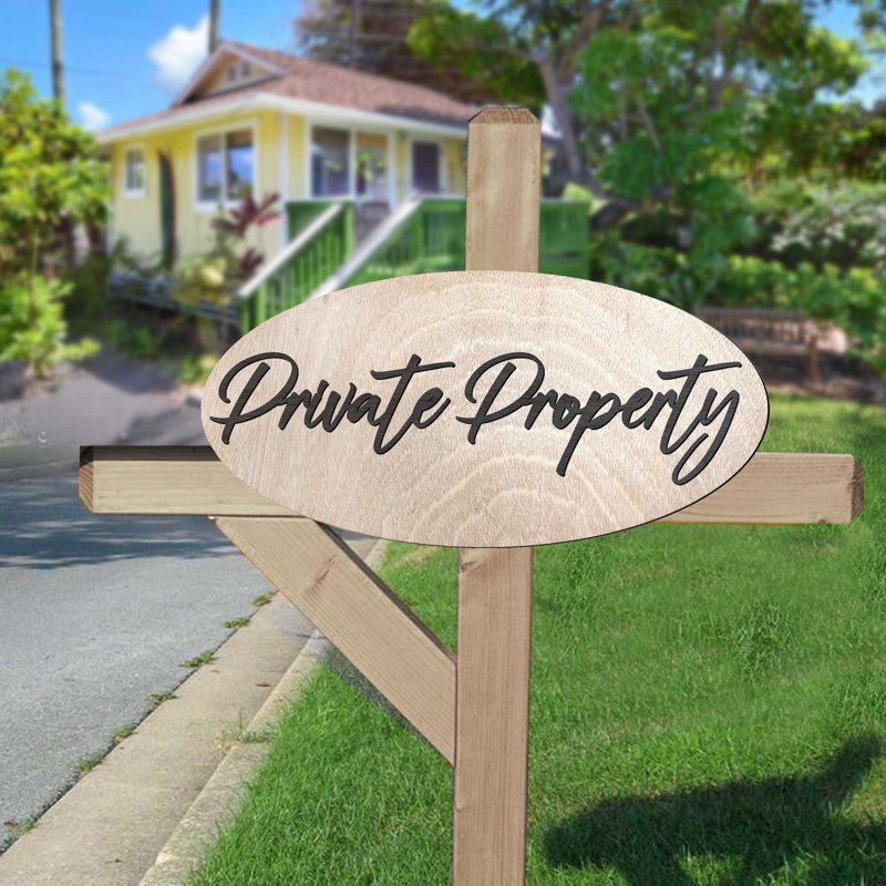Enseigne de propriété privée