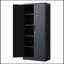 72"H Metal Garage Storage Cabinet, Black Tool Steel Locking Cabinet-1806440106-1806440111
