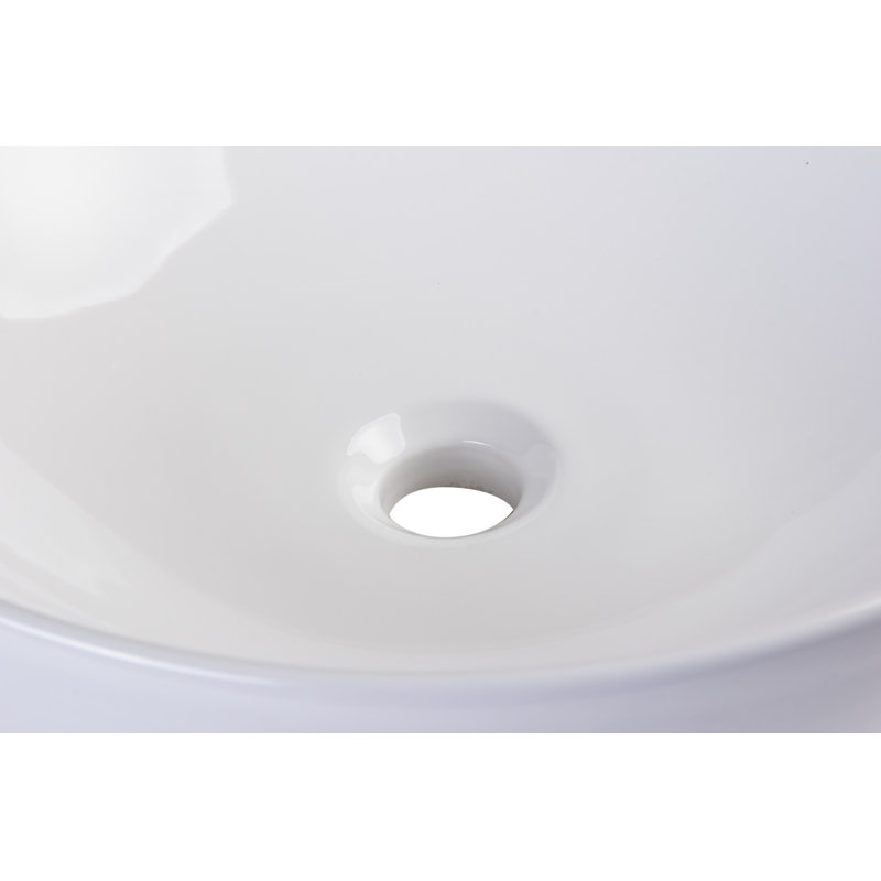 Lavabo de salle de bain circulaire en céramique pour bateau