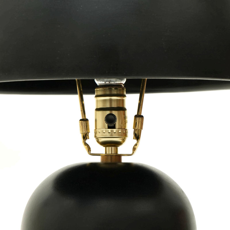 Lampe de table décorative en céramique pour le salon-chambre à coucher-dessus de table-décoration intérieure, Noir, Noir