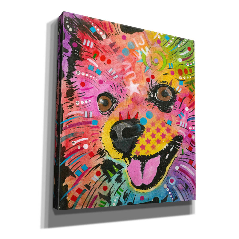 «Pom Pom 2» par Dean Russo, art mural sur toile, H 30 po x l 26 po x P 1,5 po