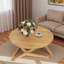 Table basse ronde 2-en-1 avec hauteur réglable et plateau épais