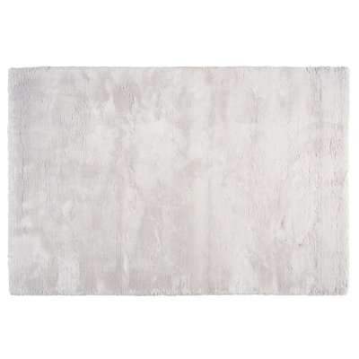 Délice Silk Area Rug in Silver