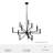 Sunjai 12 Light 3-Tier Sputnik Modern Linear Chandelier-99469281