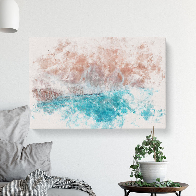 South Beach Miami Florida Watercolour - Wrapped Canvas, 35cm H x 50cm W x 3cm D