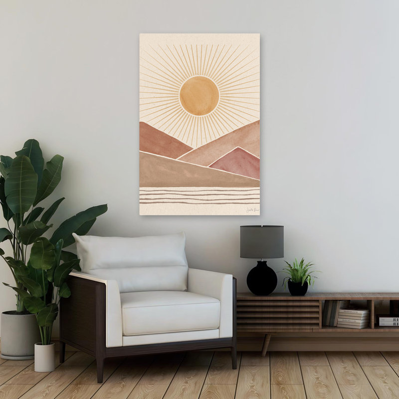 Paysage Mid-Century moderne et bohémien Mid-Century I, H 36 po x l 24 po