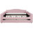 Pink Upholstered Daybed With Storage Space And Trundle, Music Player In Armrest Areas Extendable Audio Hub-118082580-118082581