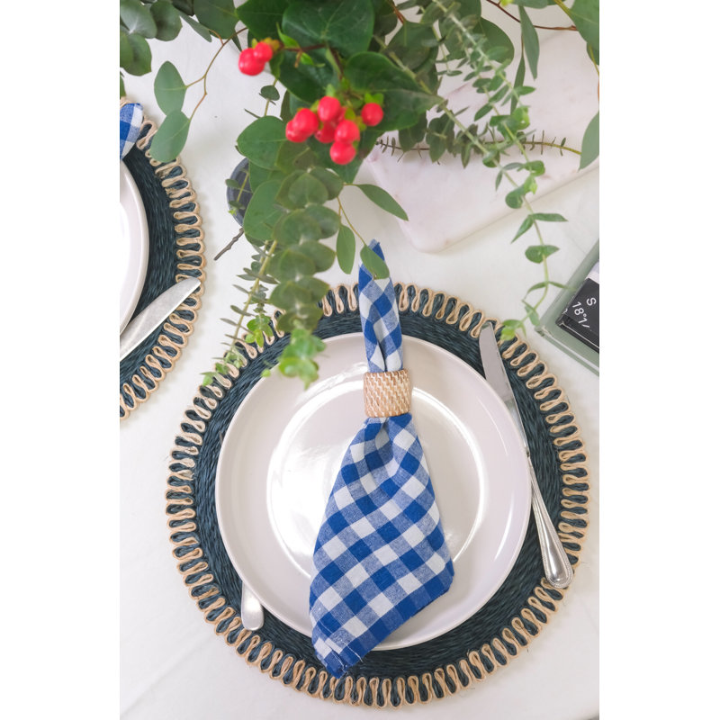 Alessandro Linen Square Napkins, Sky
