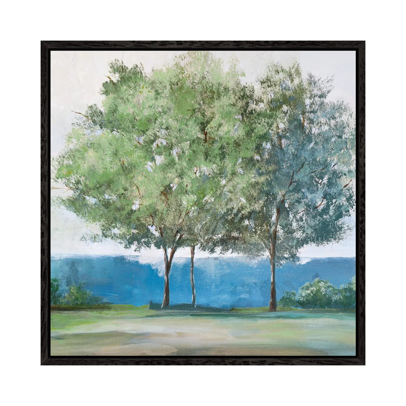 Fall Breeze Through by Isabelle Z - Painting on Canvas, 45.72 cm H x 45.72 cm W, Black Framed