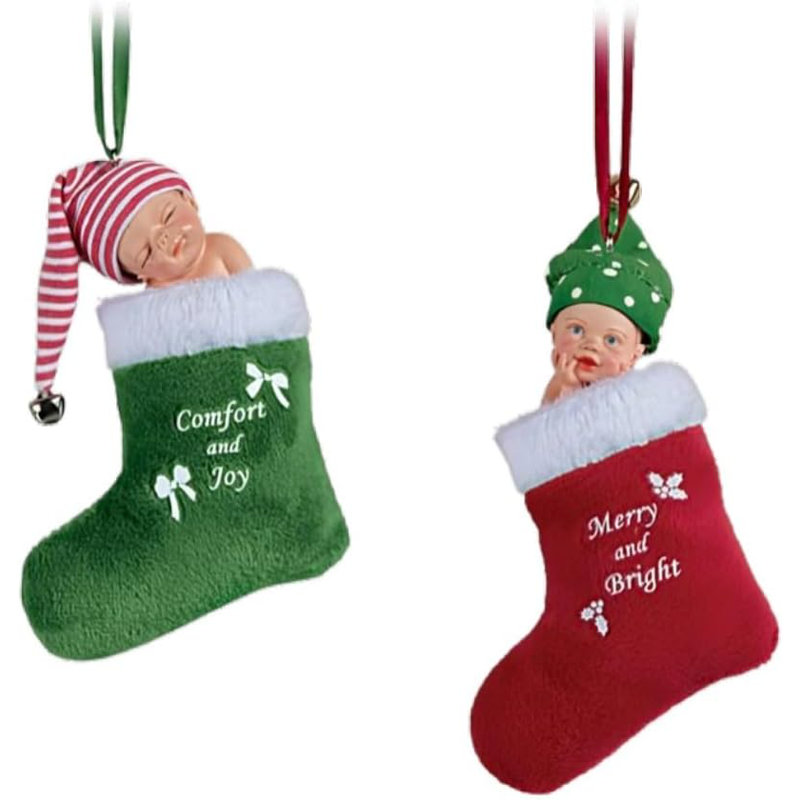 Ornement Jingle Bell rouge et vert