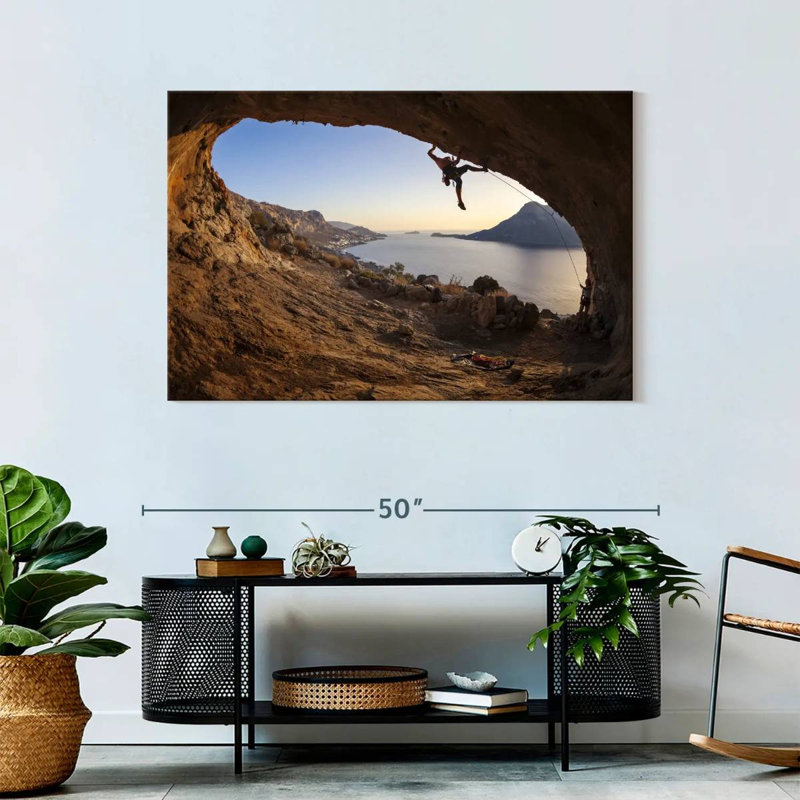 Senne Cave Climbing, 30" H x 45" W