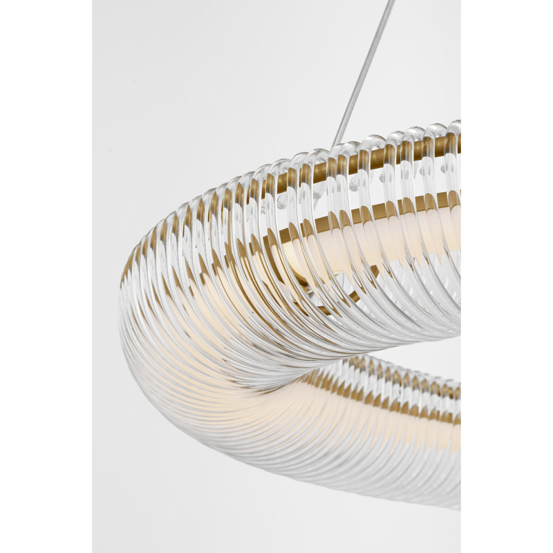 Pierce 1 - Light Chandelier, 30, Burnished Brass