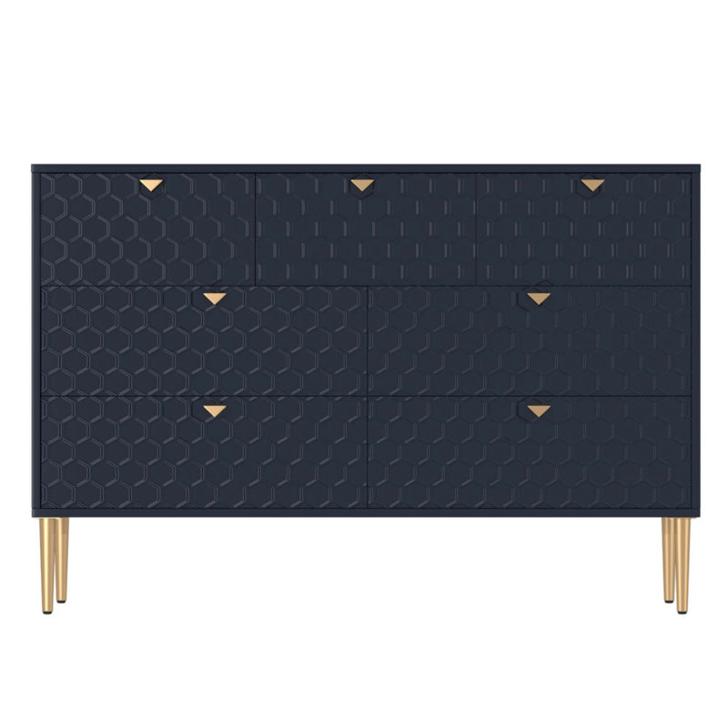 Lucreta 47.8'' W 7 - Drawer Dresser, Blue