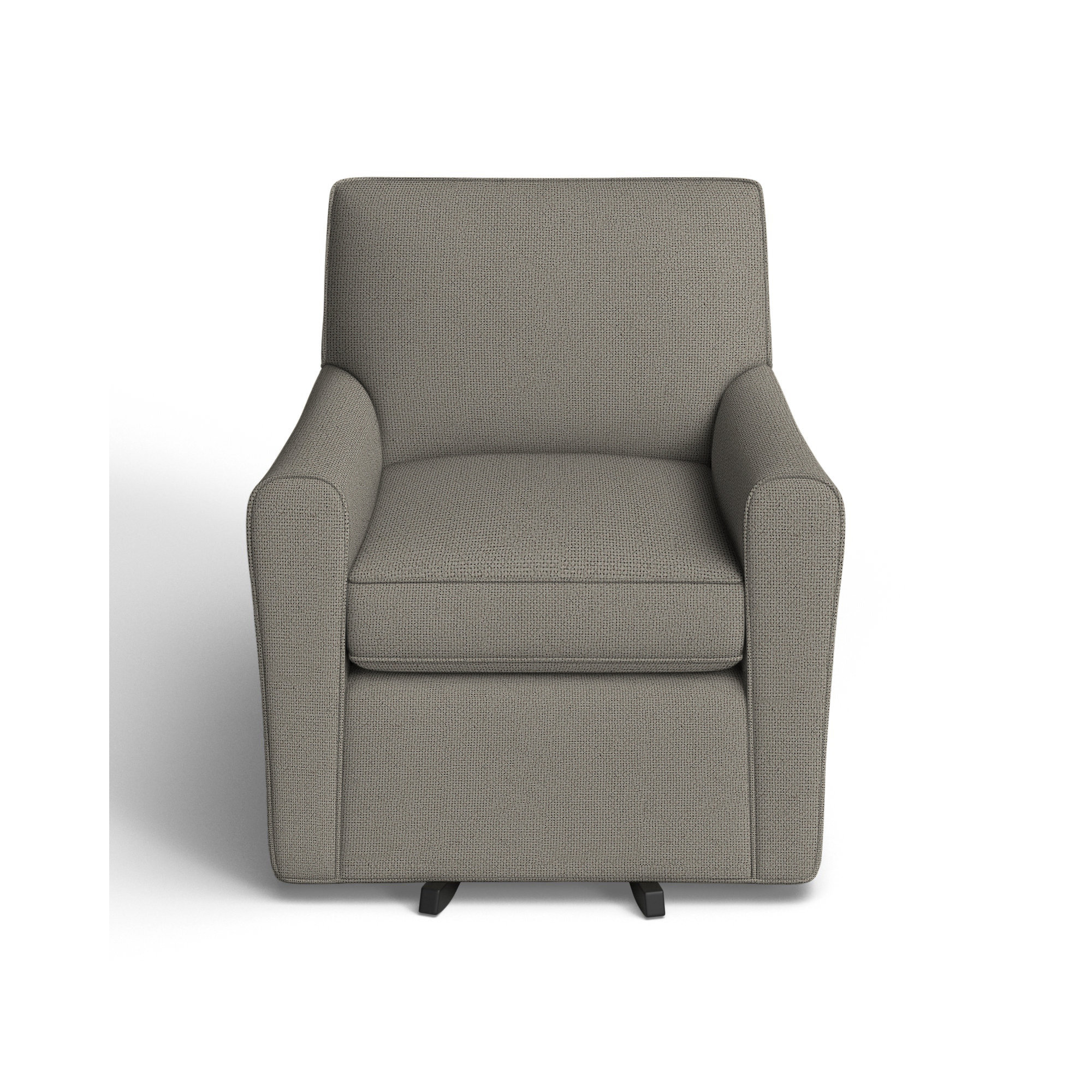 Mikeno Upholstered Swivel Armchair, Ida Gray