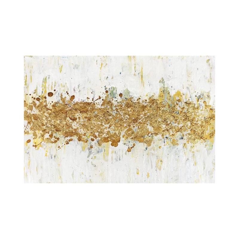 Speckles Of Gold by Nikki Chauhan - Wrapped Canvas Painting, 20.32 cm H x 30.48 cm W