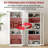 72” White Metal Multi-Room Storage Cabinet with 2 Full-Length Glass Doors & 5 Adjustable Shelves Multi-Room Organizer for Linens & Office Supplies