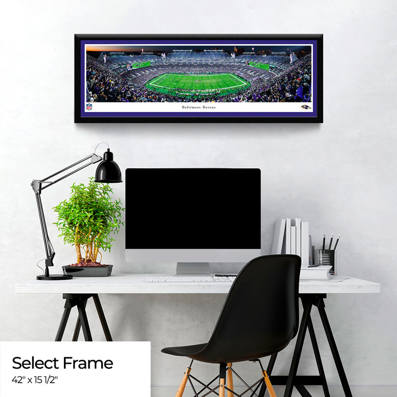 Baltimore Ravens par James Blakeway - photographie, H 15 po x l 41,5 po x P 0,75 po, Papier encadré dans un cadre noir