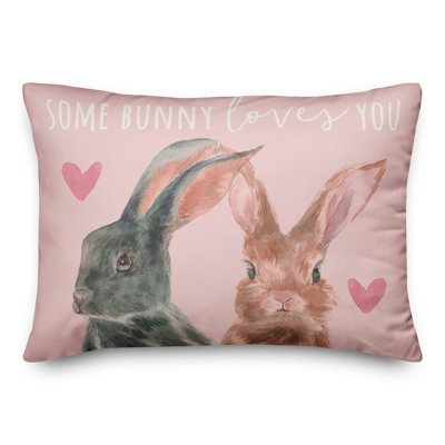Housse de coussin rectangulaire « some Bunny loves you »/insert