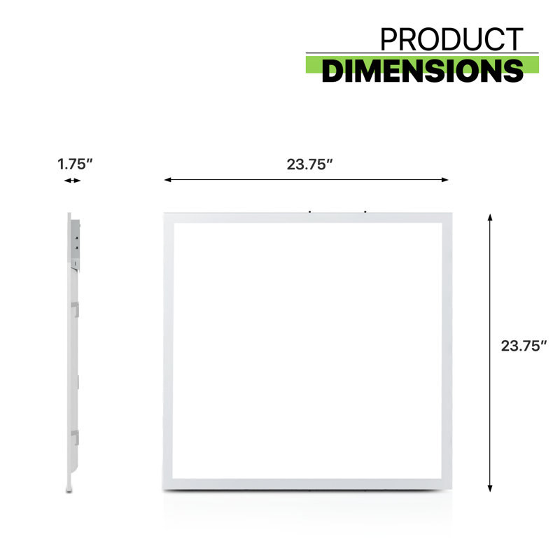 Panneau lumineux à DEL Dimmable 2X2 Troffer, luminaire 4400 lumens 5000K pour éclairage de bureau