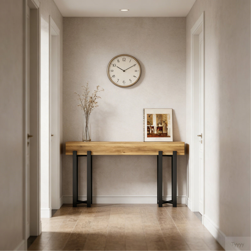 Tablette de présentation de bureau, console de style moderne, longue table de canapé