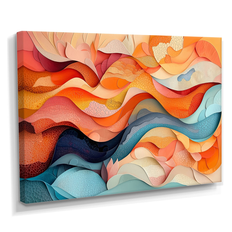 «Lowther», art mural sur toile «Biomorphism», H 30 po x l 40 po, Toile tendue sur cadre, Ne s’applique pas