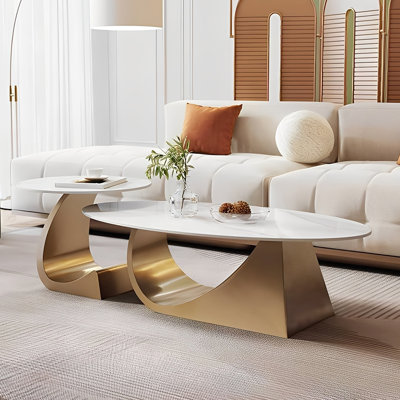 Italian-style light luxury coffee table set