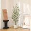 Eucalyptus artificiel Adalia en pot blanc-1625747317