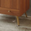 Meuble-lavabo autoportant classique de 30 po avec plateau en pierre frittée, lavabo en céramique blanche et pieds dorés, armoire de rangement-284347312-271610240