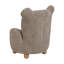 Fauteuil pour enfants en forme d'ours en peluche avec revêtement en chenille et structure en contreplaqué brun