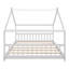 Lit double en bois pleine grandeur, blanc