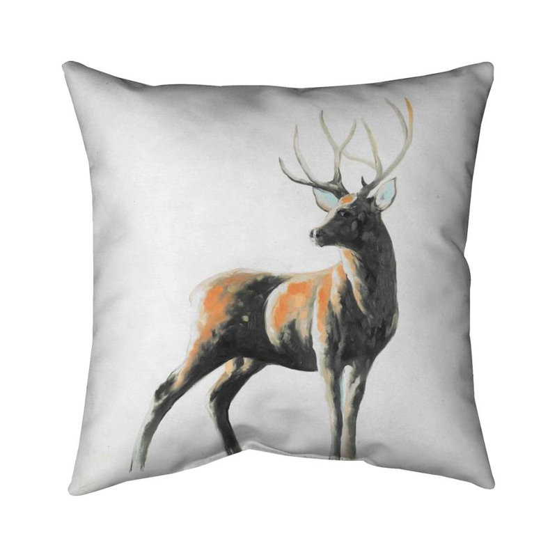 Abstract deer - 26"x26" Throw pillow - Poly twill - Print on demand